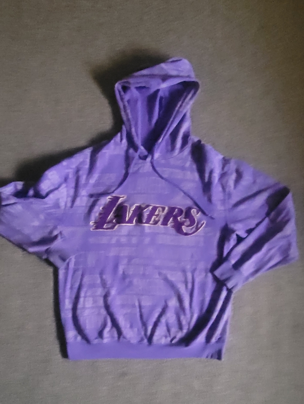 Womens Size S NBA Purple Lakers Drawstring Hooded Hoodie Kanga Pocket Sweatshirt